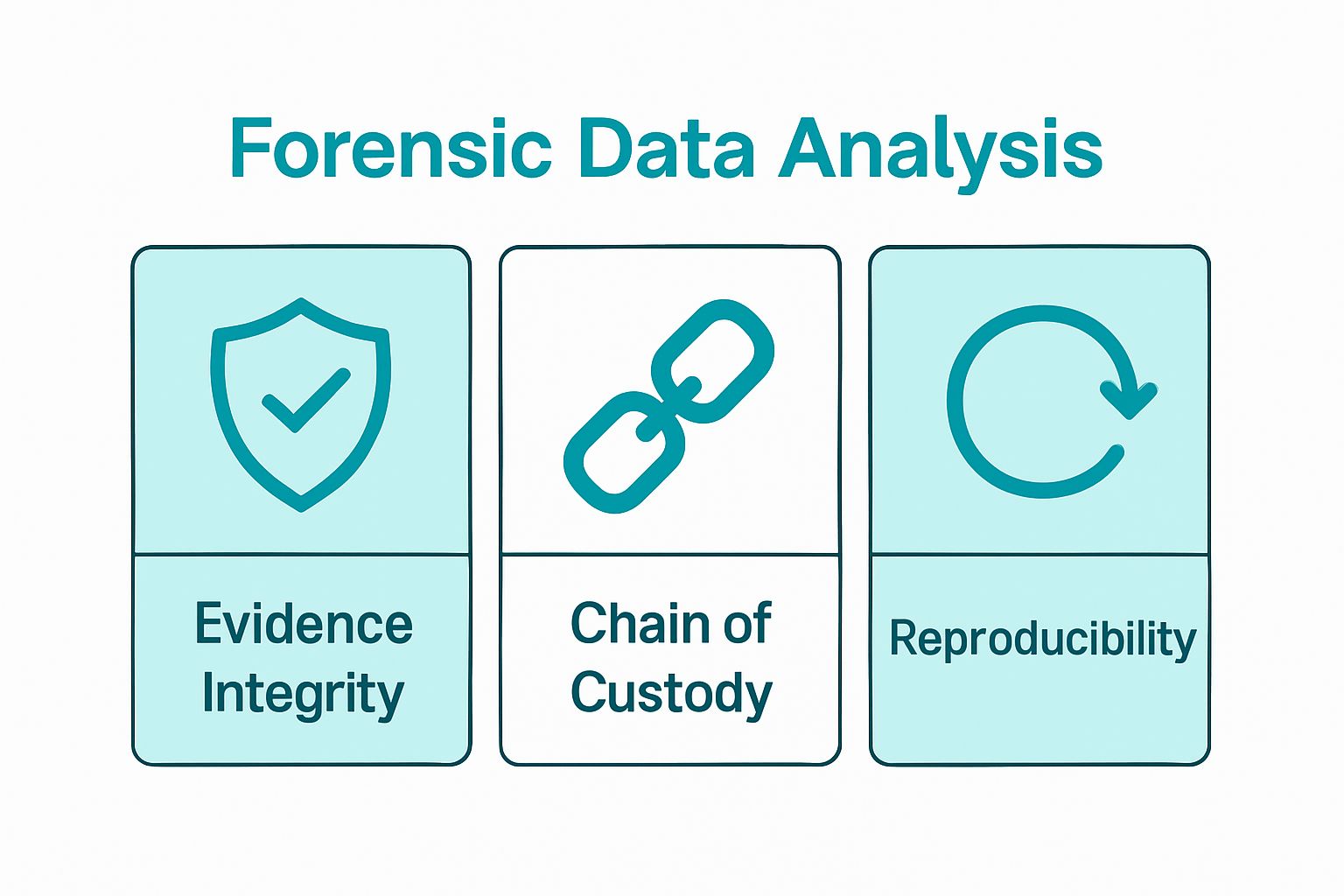 Core principles of forensic data analysis comparison chart
