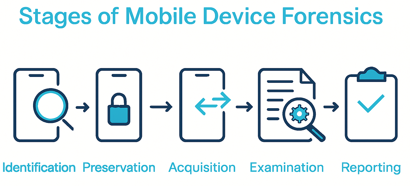 Computer Forensics Lab - Digital Forensics Investigations 4 mobile device forensics process infographic 2
