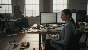 Investigator reviewing social media investigation checklist