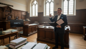 Forensics expert presenting evidence in UK court