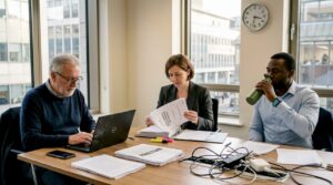 Data breach meeting among legal and IT team