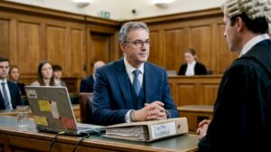 Digital forensics expert in courtroom giving testimony