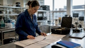 Forensic expert working on password cracking