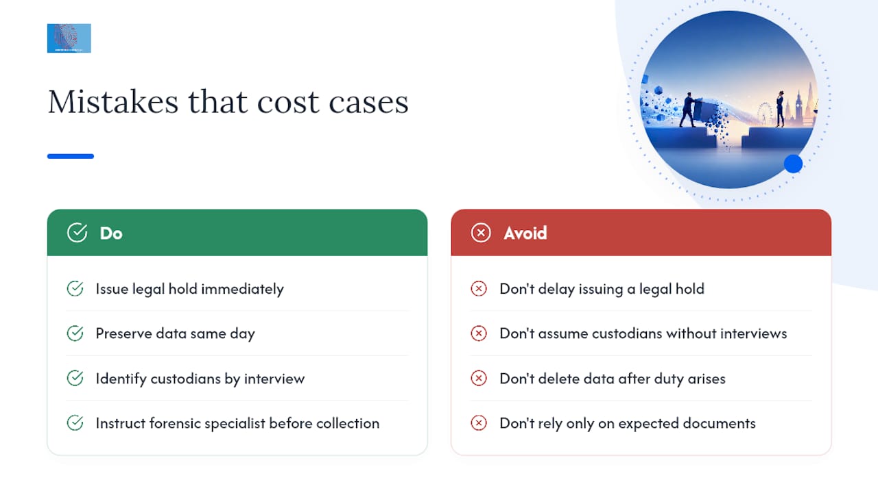E-discovery explained: what it is and how it works in the UK 2 A practitioner's view: the mistakes that cost cases — overview diagram