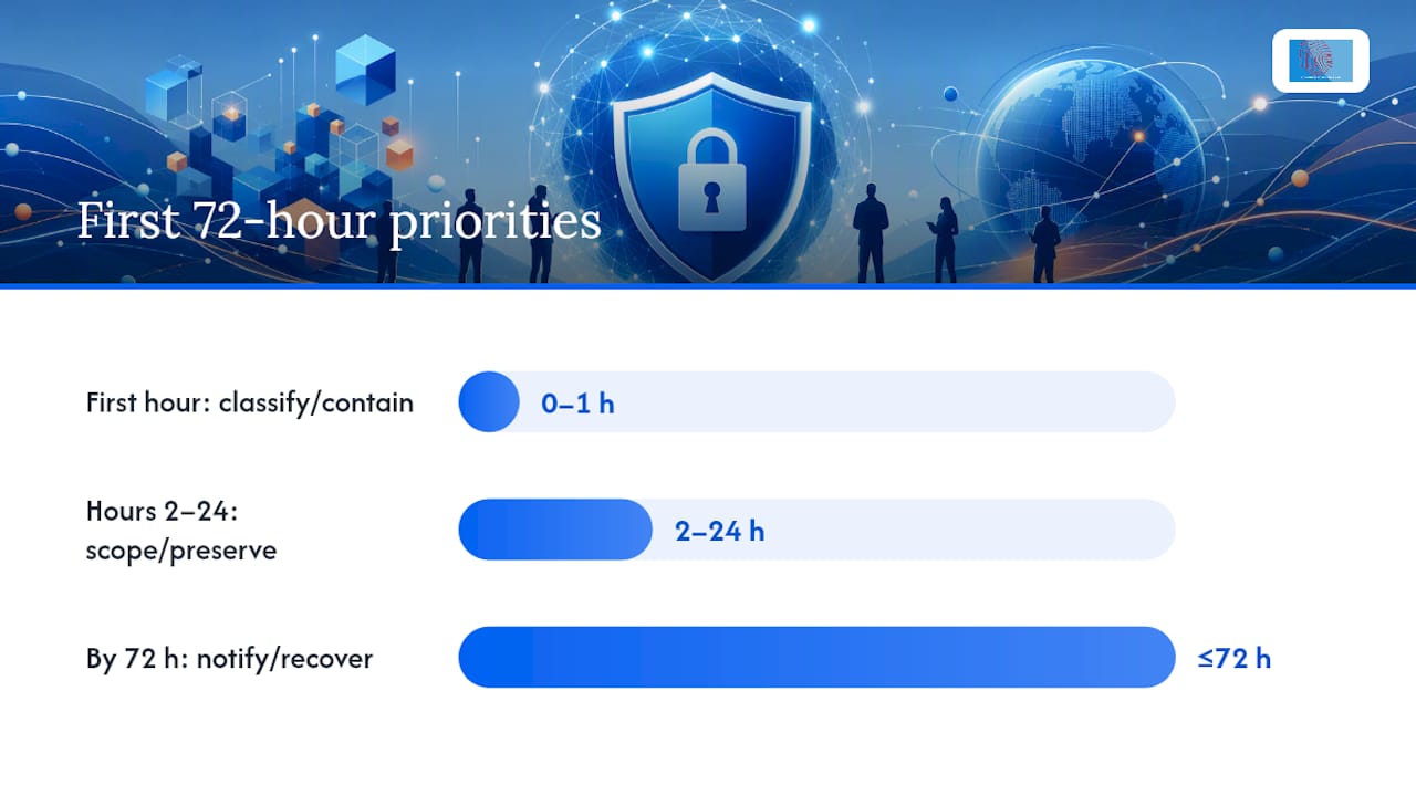 Incident response plan in cyber security: UK guide 1 Incident response lifecycle timeline with key actions