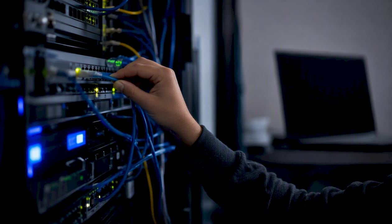 Automated pen testing tools for security engineers 2 Network rack and scanning hardware connection