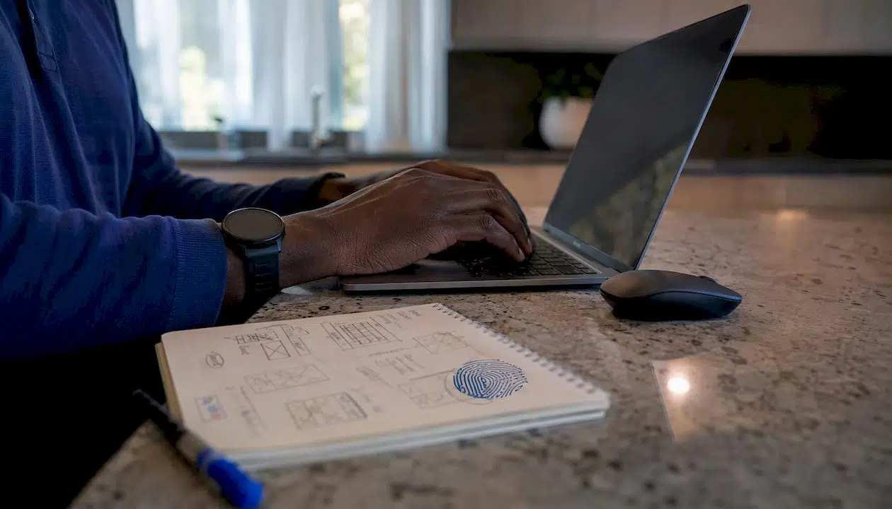 eDiscovery in Office 365: a practical UK guide 2 Hands typing at desk managing Purview eDiscovery