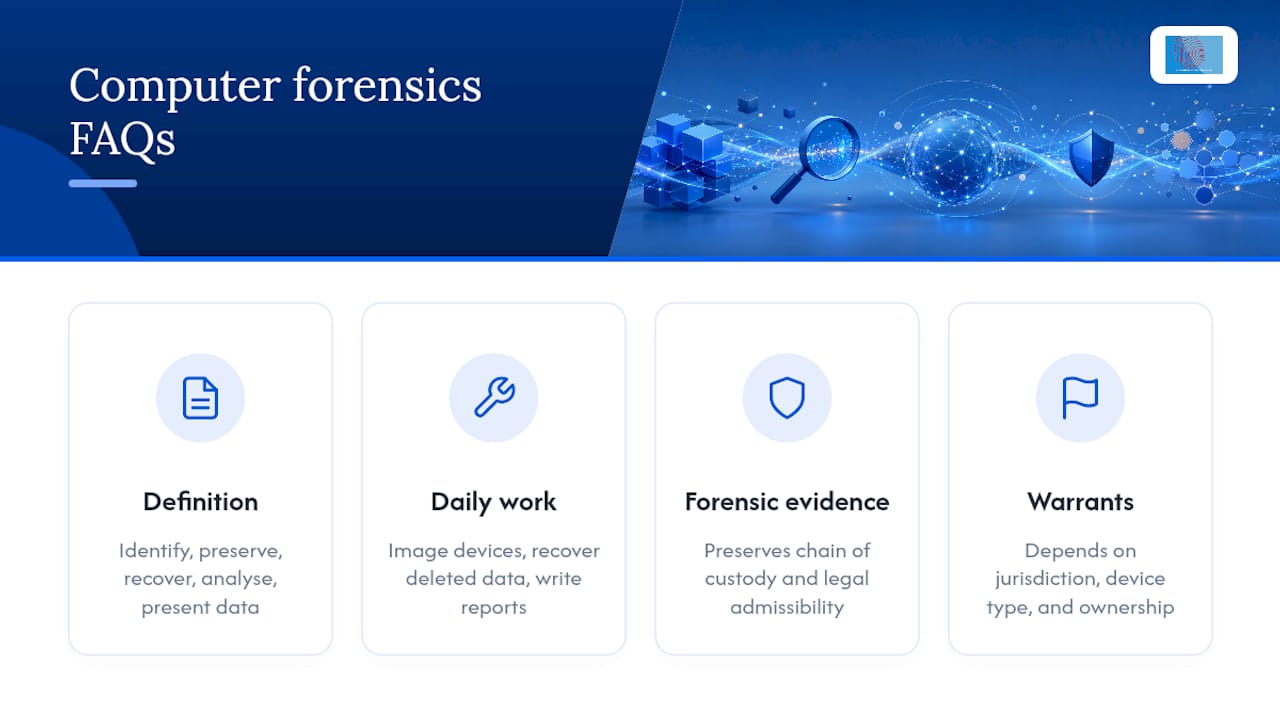 Computer forensics definition: what it means and how it works 2 Frequently asked questions — overview diagram