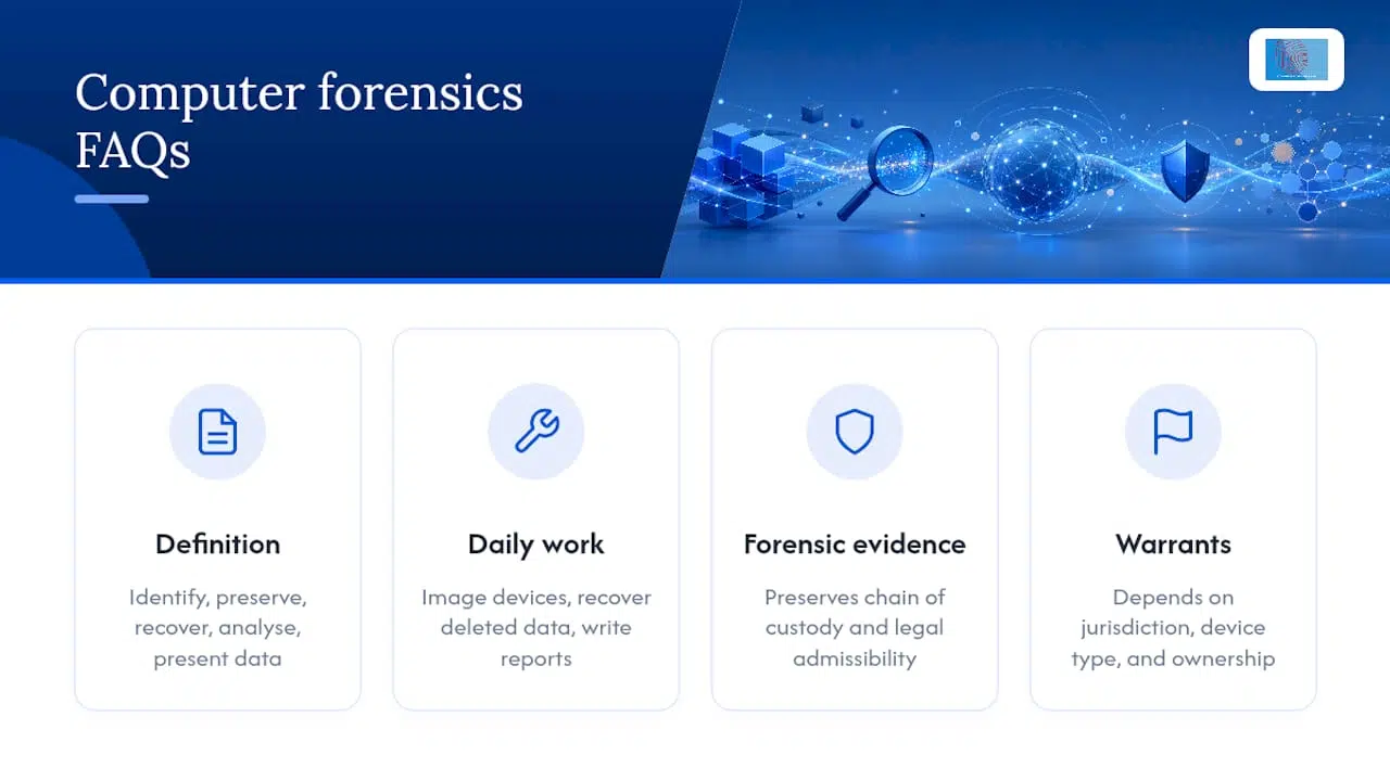 Computer forensics definition: what it means and how it works 2 Frequently asked questions — overview diagram
