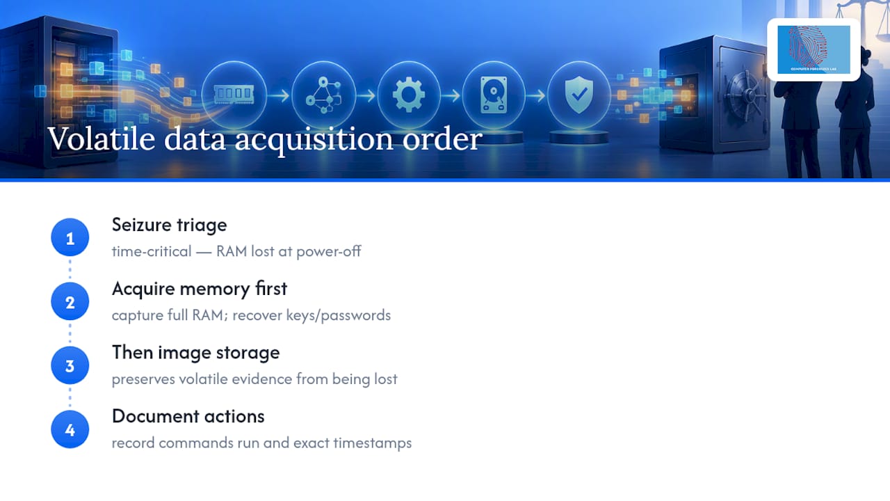 Computer Forensics Toolkit: 5 Court Ready Steps for Legal Teams 2 Tools for memory and volatile data acquisition — overview diagram