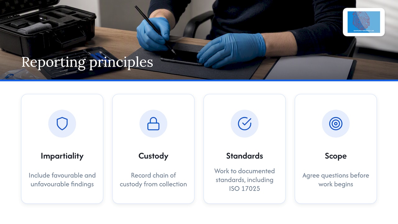 Computer Forensics Report: Structure, Content and Standards 2 Our perspective — overview diagram