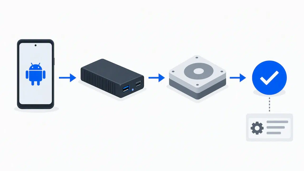 Court Ready Android Photo Recovery, Lab First for Legal Teams in 7m53s 1 Acquisition path with write blocker and hash check